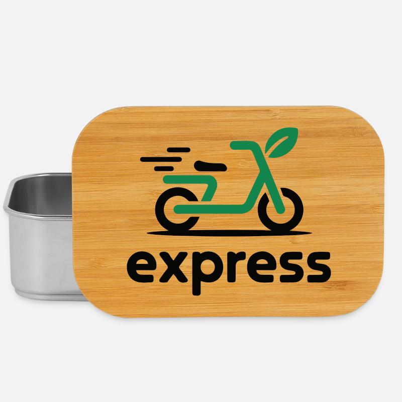 Eco Express Leaf Roller Logo - Lunch Box - Silber