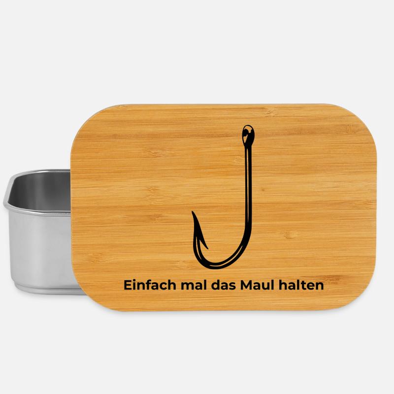 Angelhacken "Einfach mal das Maul halten" - Lunch Box - Silber