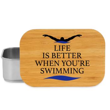 Schwimmen - Lunch Box - Silber - Vorne