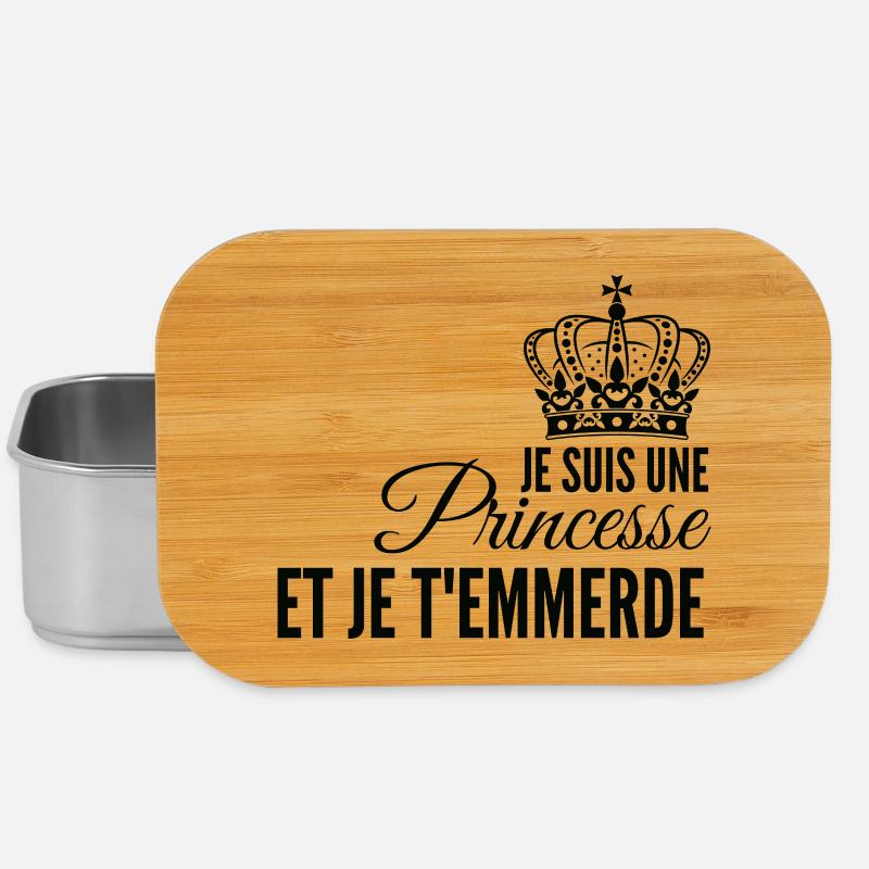 Princesse affirmée et rebelle - Boîte à goûter - argent