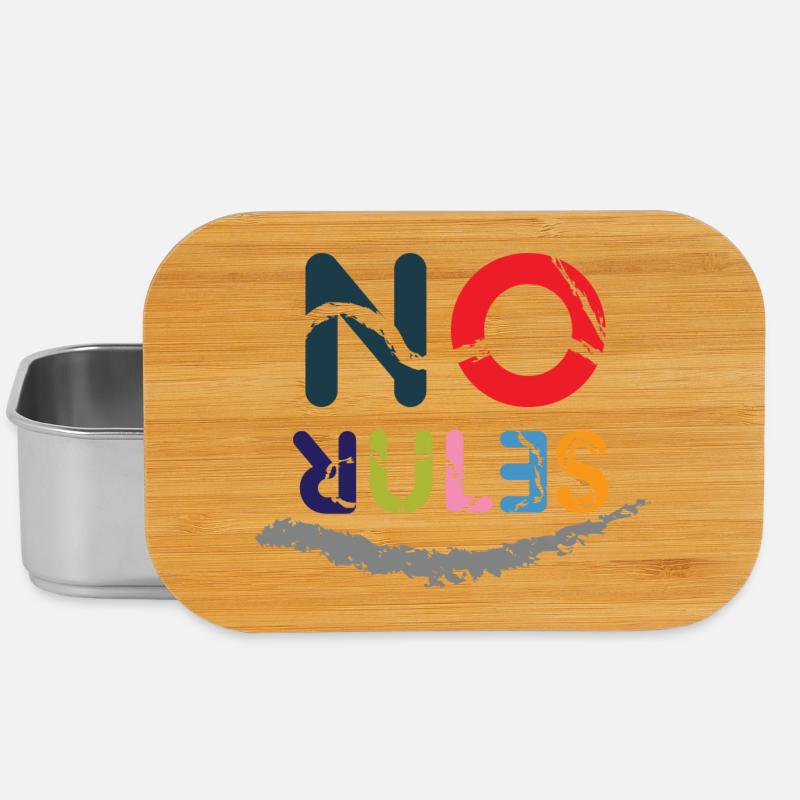 Colored No Rules sign - Lunch Box - silver
