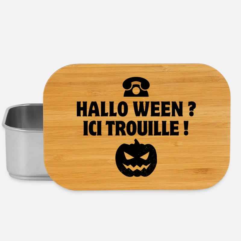 citrouille, halloween, phrase drôle - Boîte à goûter - argent