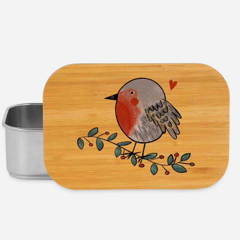 Robin Love - Lunch Box - silver