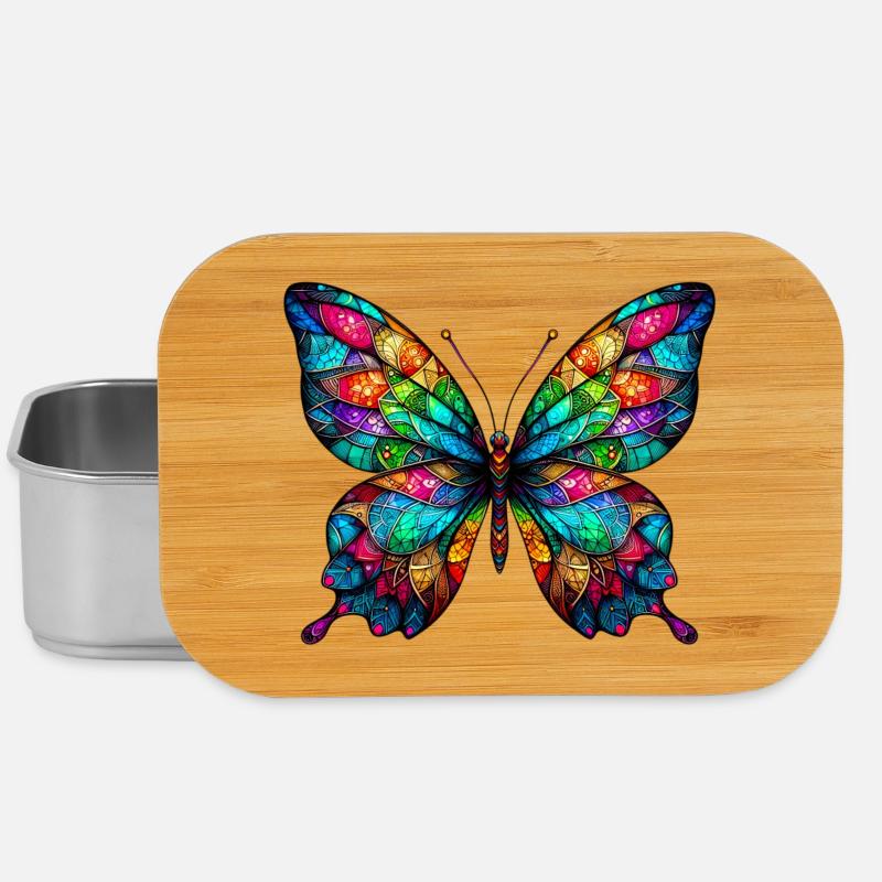 Schmetterling - Lunch Box - Silber