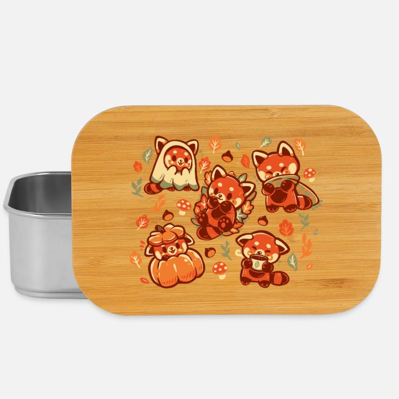 Panda roux Automne - Boîte à goûter - argent