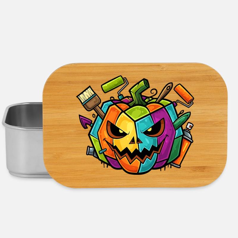 Halloween Graffiti Kürbis - Lunch Box - Silber