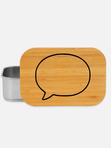 Sprechblase Comic selbst gestalten personalisieren - Lunch Box - Silber
