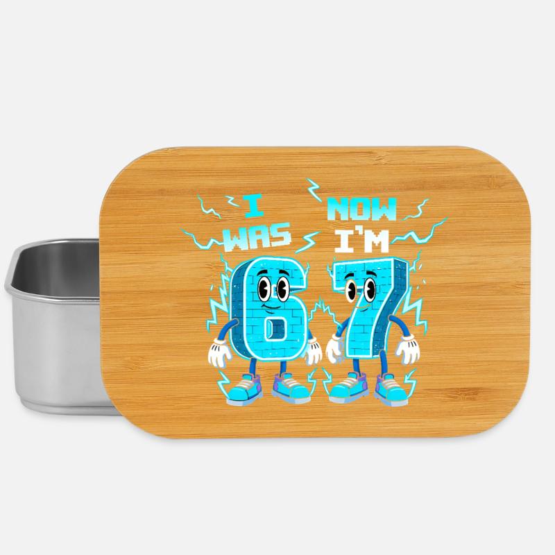  was 6 Now Im 7 Six Seven 6 7 Meme  - Lunch Box - Silber