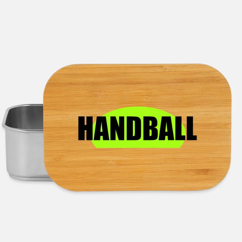 Impression néon vert néon de handball - Boîte à goûter - argent