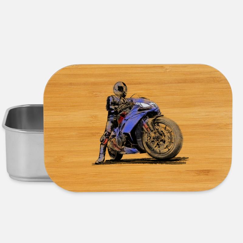 Motorrad - Lunch Box - Silber