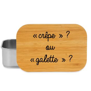 Bretagne - Crêpe ou galette ? - Boîte à goûter - argent - Devant