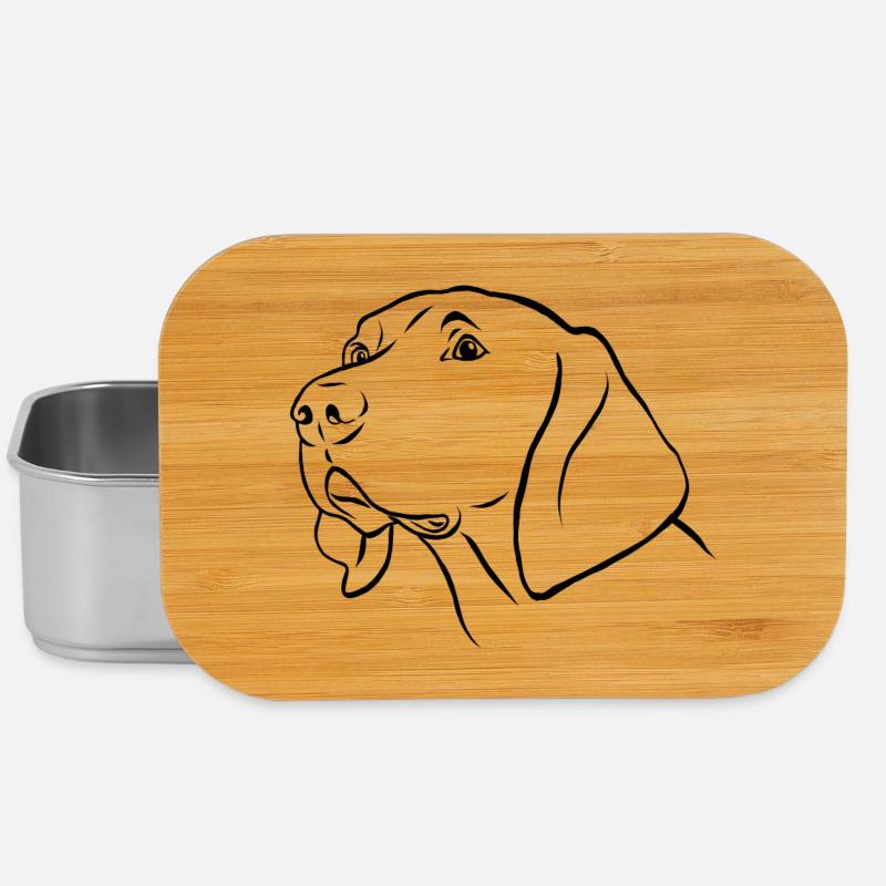 Weimaraner Portrait - Lunch Box - Silber