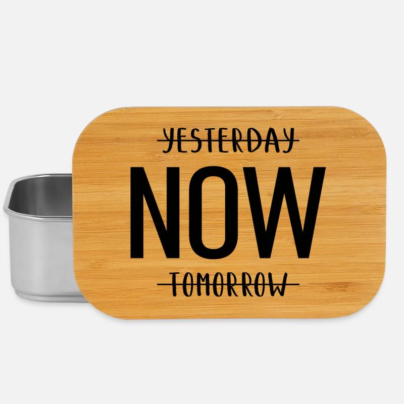 Yesterday Now Tomorrow Gestern Jetzt - Lunch Box - Silber