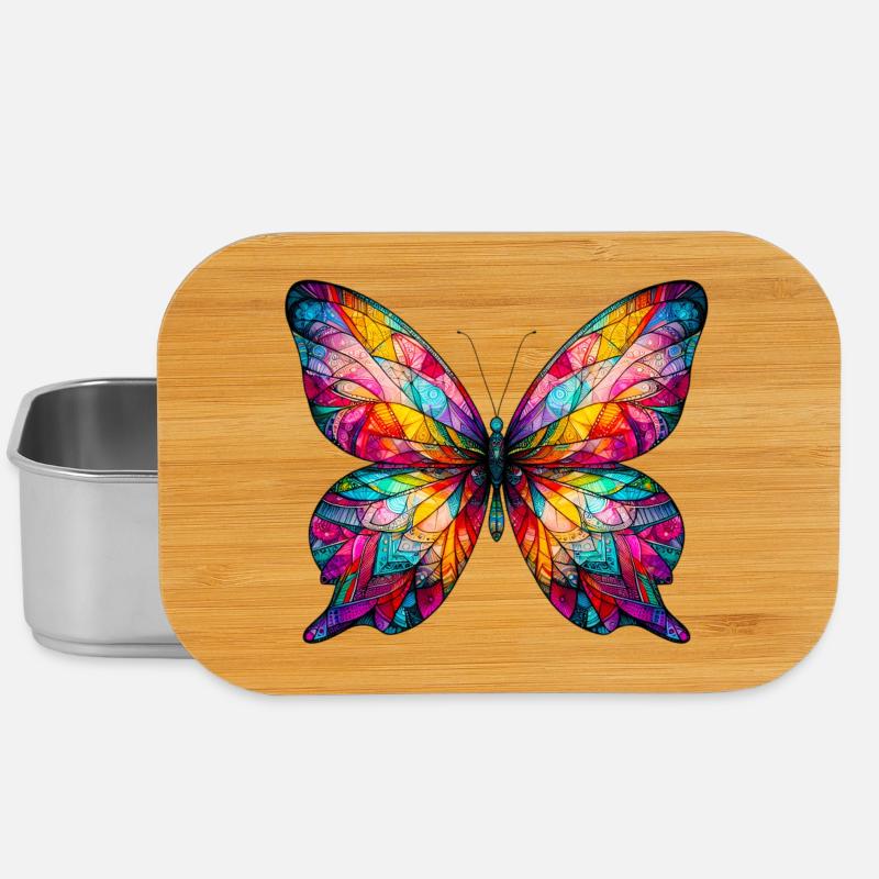 Schmetterling - Lunch Box - Silber