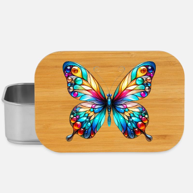 Schmetterling - Lunch Box - Silber