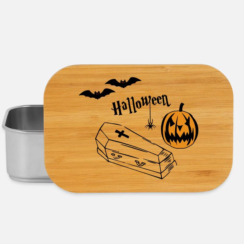 Halloween Kürbis Silhouette - Lunch Box - Silber