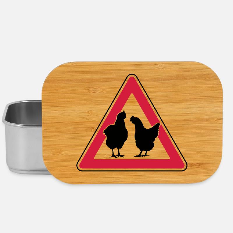 Poulet du soir Poulet attention poules élevées en liberté - Boîte à goûter - argent