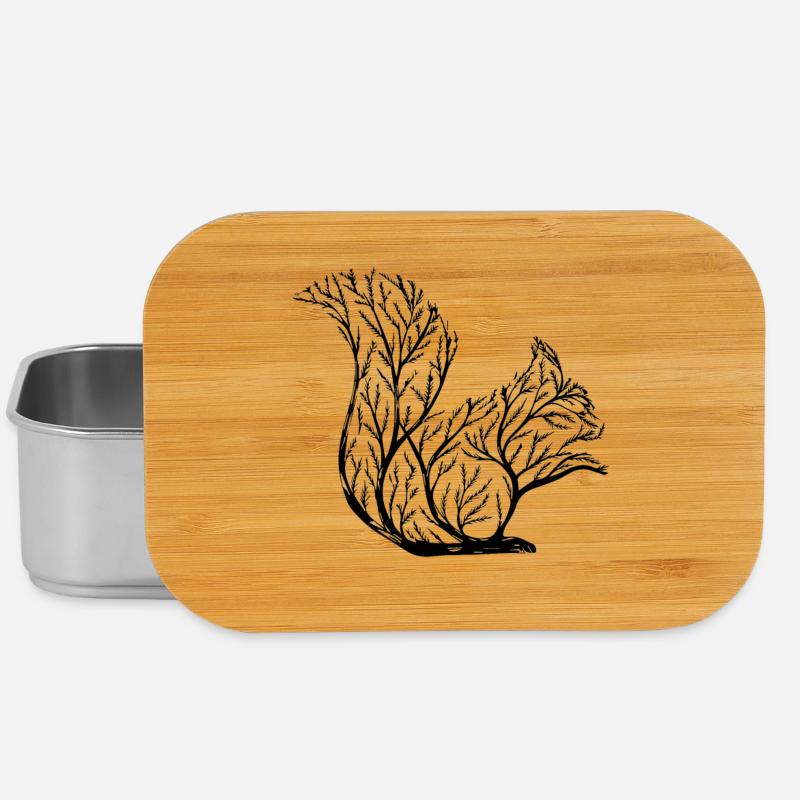 Ornate squirrel - Lunch Box - silver