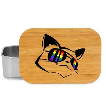 Pride Chat LGBT - Boîte à goûter - argent - Devant