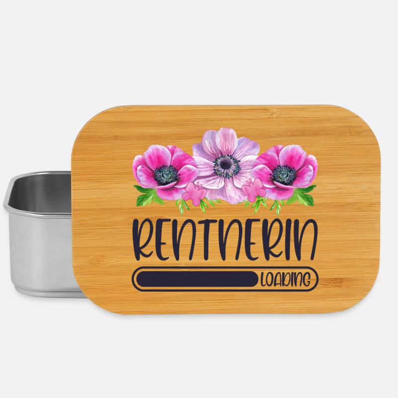 Rentnerin Loading Blumen - Lunch Box - Silber