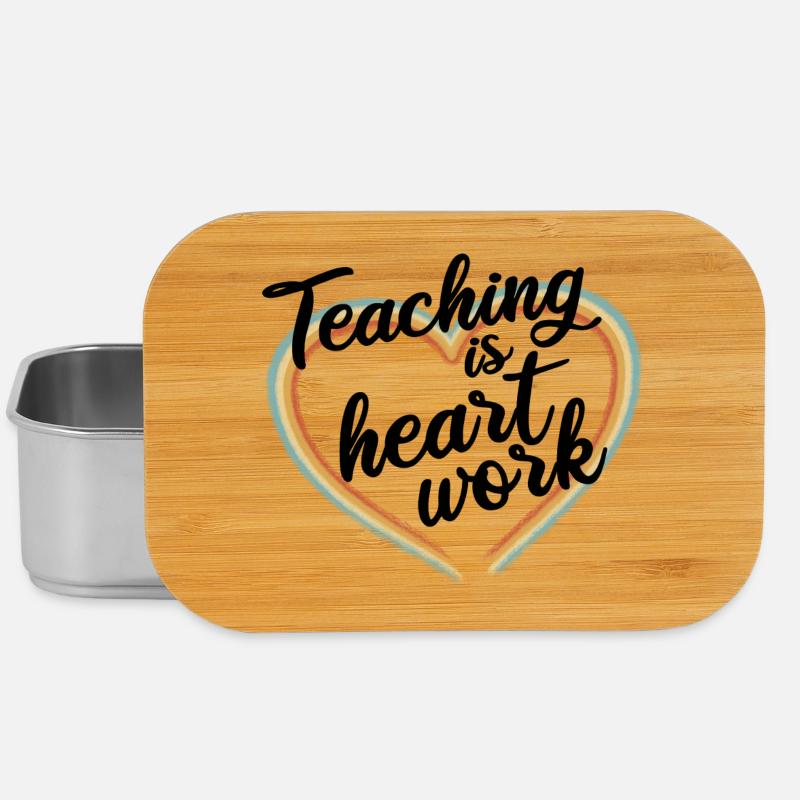 Teaching is heart work - Lunch Box - silver
