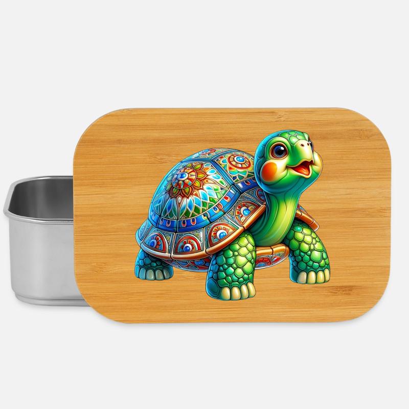 Schildkröte - Lunch Box - Silber