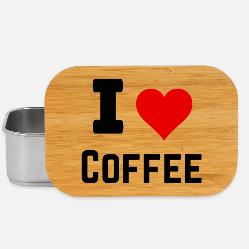 I love coffee - Boîte à goûter - argent