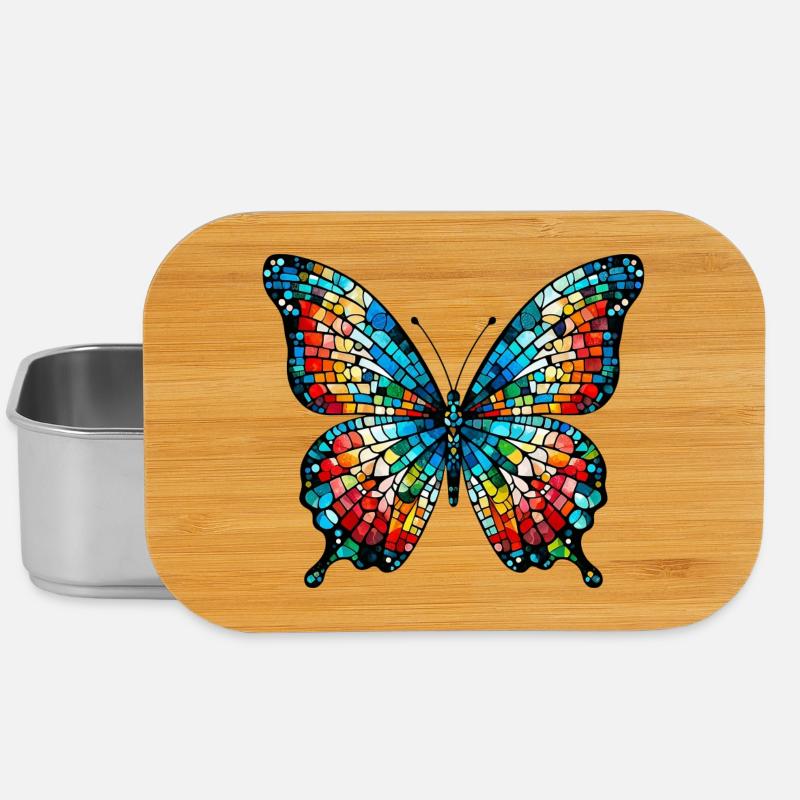 Schmetterling - Lunch Box - Silber