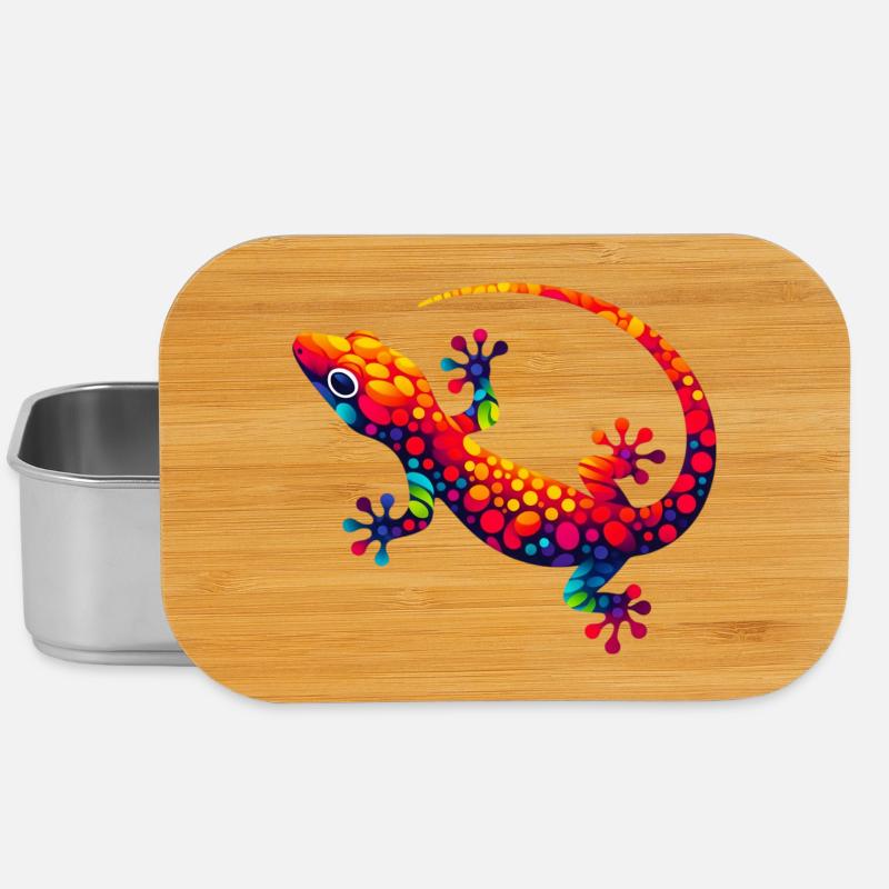 Gecko - Lunch Box - Silber