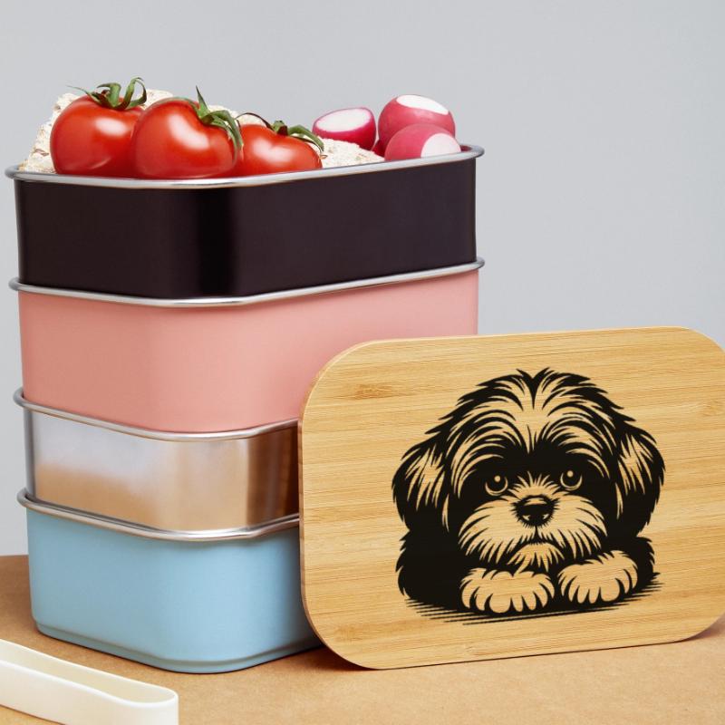 Shih Tzu Head with Paws Lunch Box