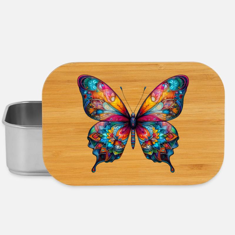 Schmetterling - Lunch Box - Silber
