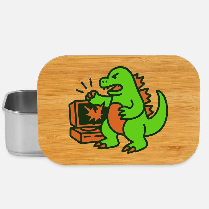 Dragon vs Computer - Lunch Box - Silber