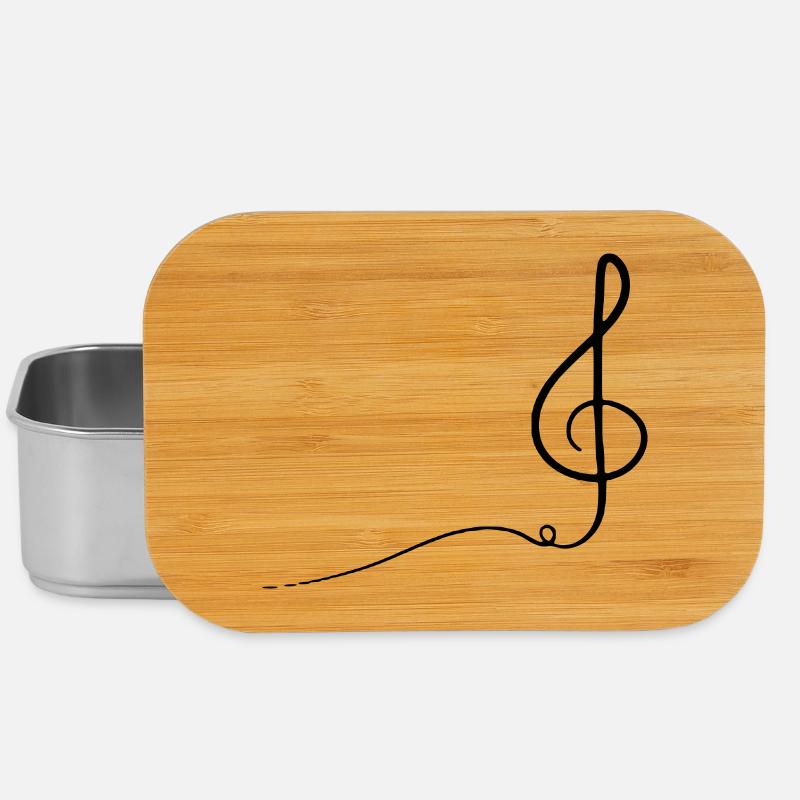 Illustration abstraite de clé de sol musique - Boîte à goûter - argent