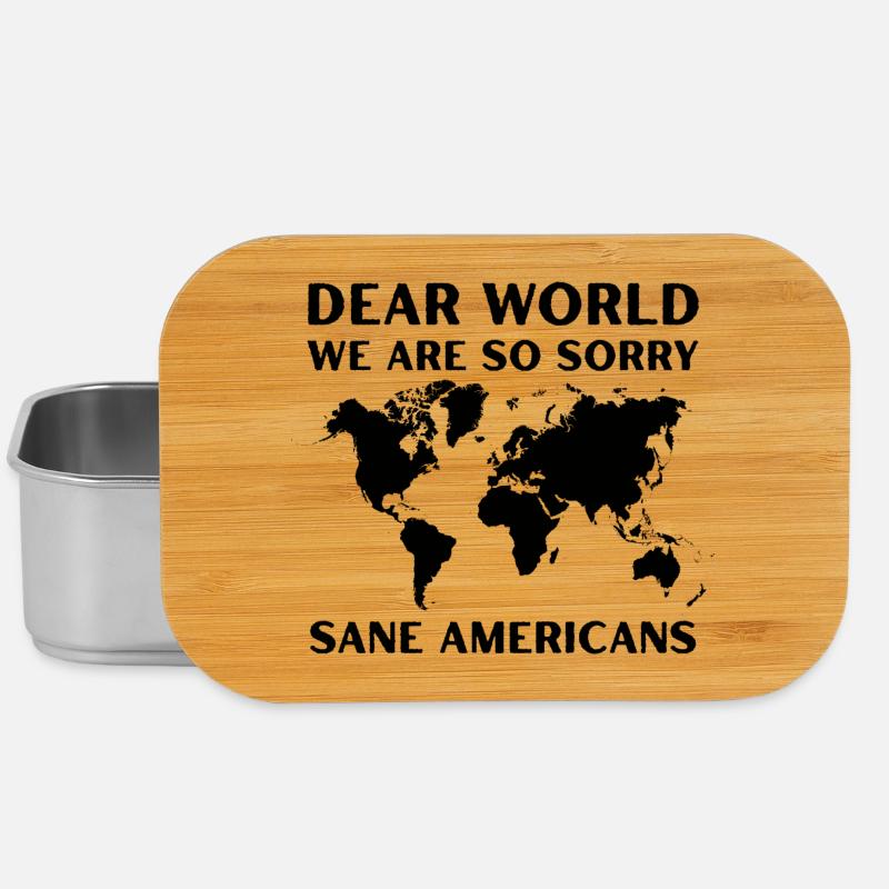 Dear World We Are So Sorry Protest Graphic - Lunch Box - silver