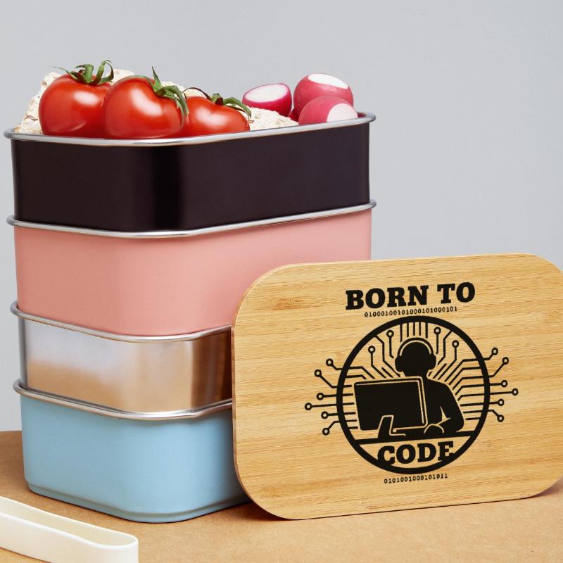 Coder Born to Code Programmer Lunch Box