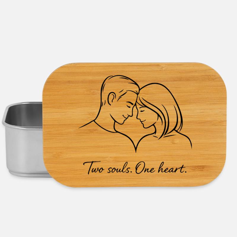 Two souls, one heart - Lunch Box - silver
