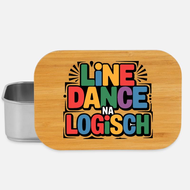 LineDance Na Logisch Bunte Typo - Lunch Box - Silber
