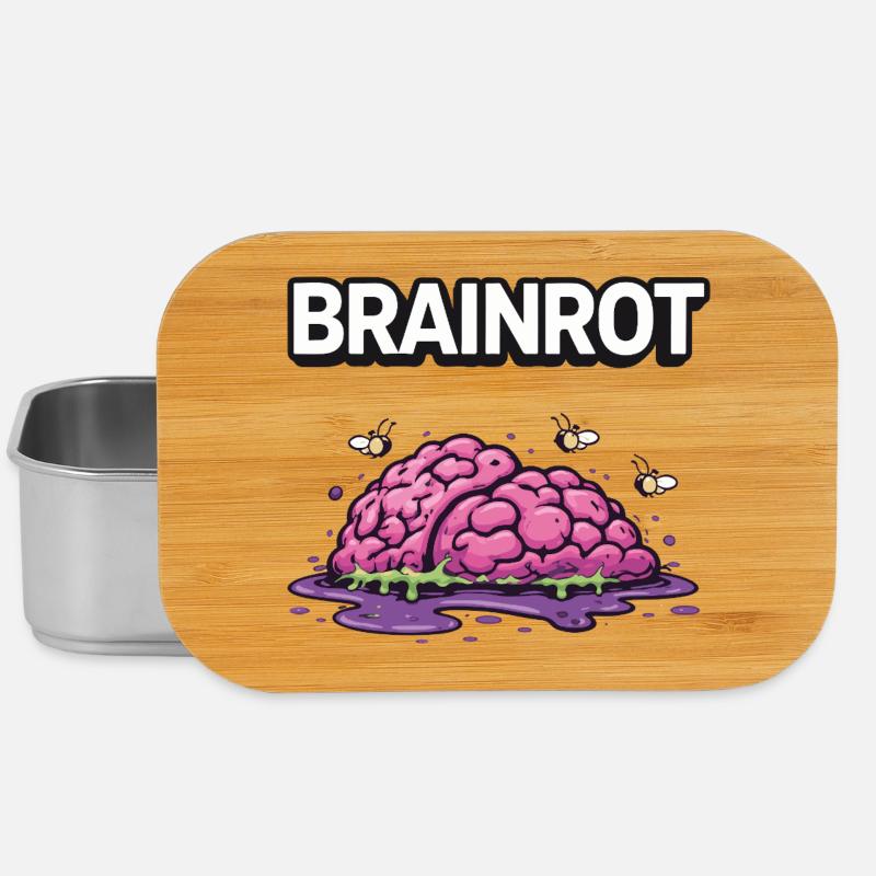 Brainrot Zombie Brain - Lunch Box - silver