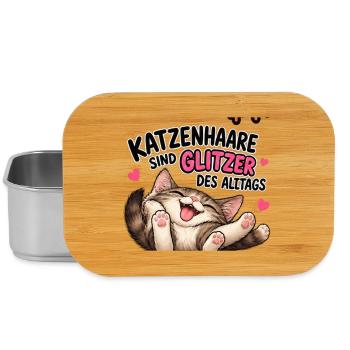 Katzenhaare sind Glitzer des Alltags - Lunch Box - Silber - Vorne