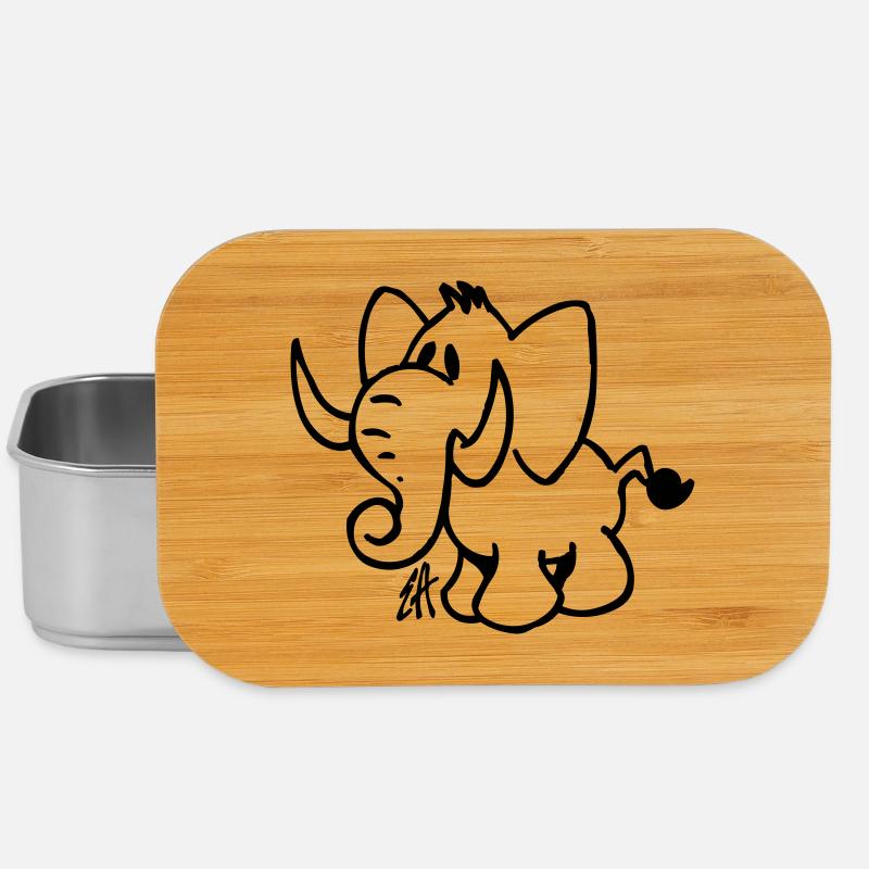 Elefant - Lunch Box - Silber