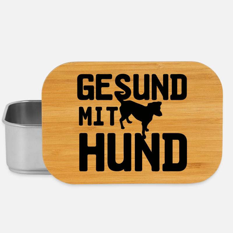 Gesund mit Hund, Hunde, Tier, Medizin, Geschenk - Lunch Box - Silber
