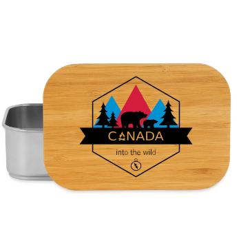 Kanada in die Wildnis mit Bären und Wald - Lunch Box - Silber - Vorne