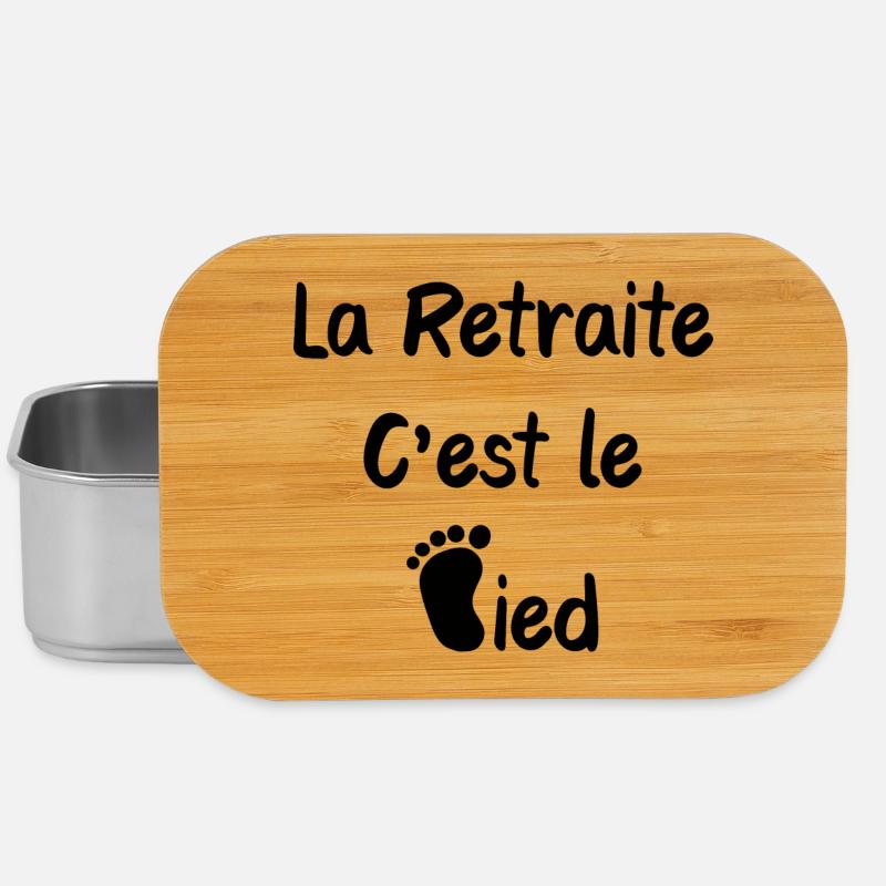 La retraite c'est le pied humour - Boîte à goûter - argent