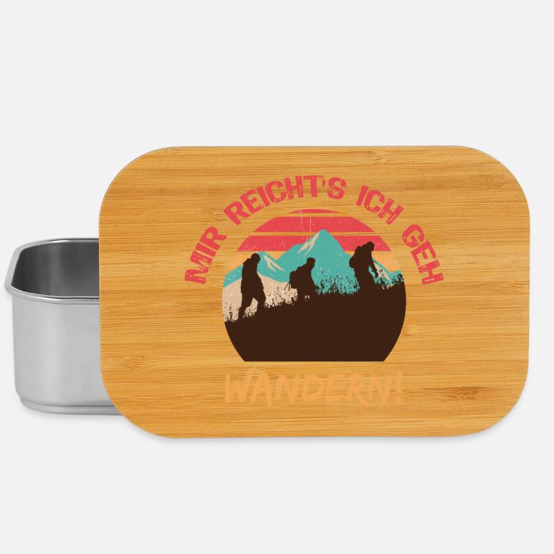 Wandererpfad Retro Sonnenuntergang - Lunch Box - Silber