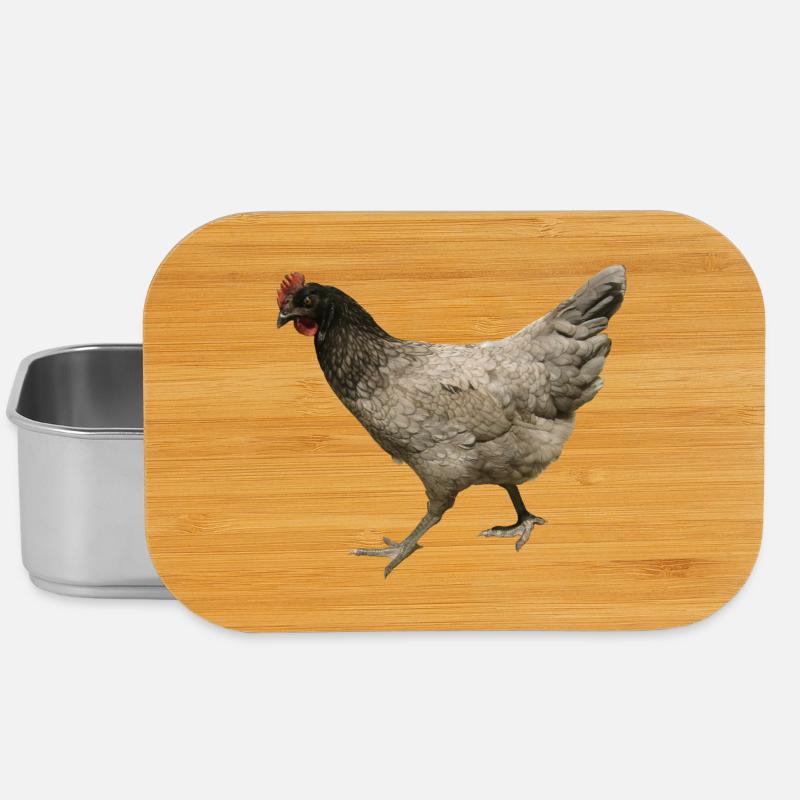 graues Huhn - Lunch Box - Silber