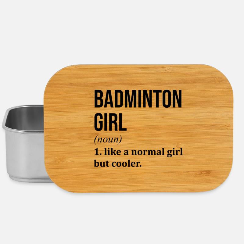 Badminton - Lunch Box - Silber