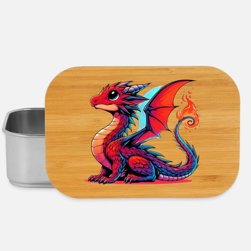 Drache - Lunch Box - Silber