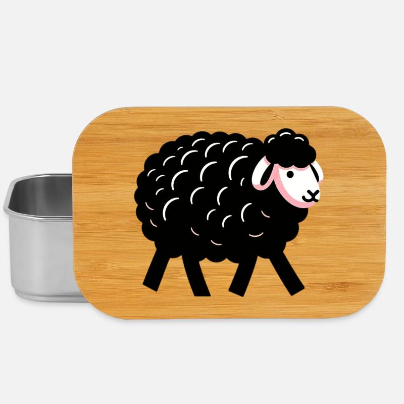 Schwarzes Schaf - Lunch Box - Silber