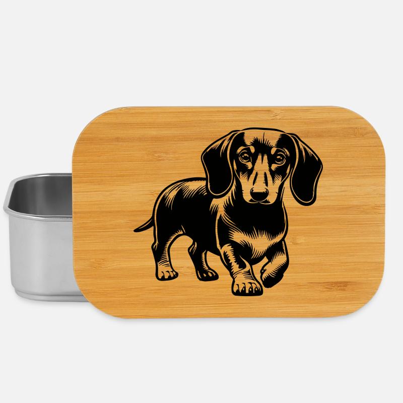 Dackel - Lunch Box - Silber
