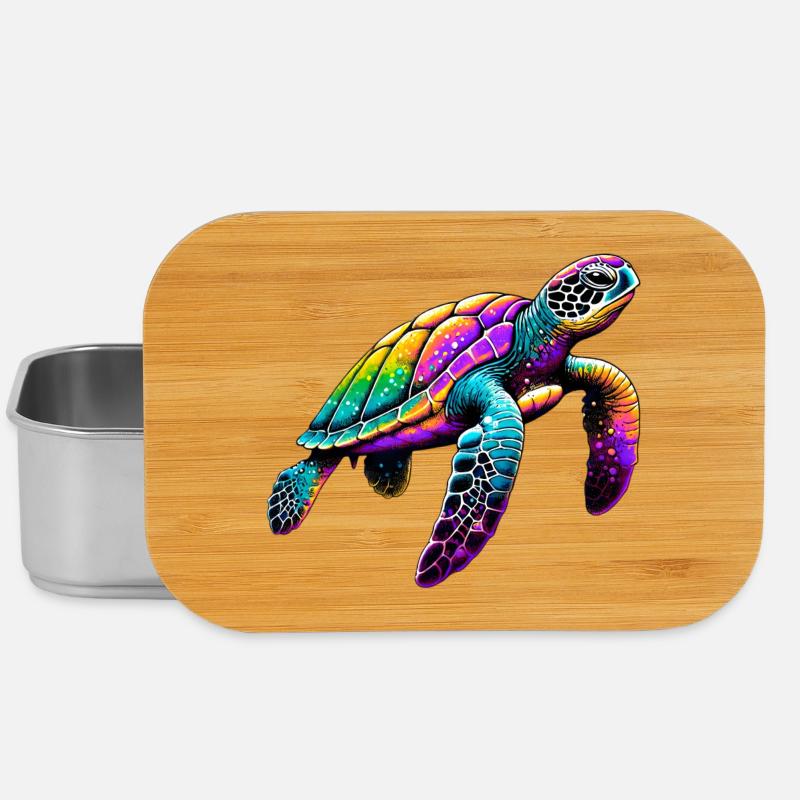 Schildkröte - Lunch Box - Silber